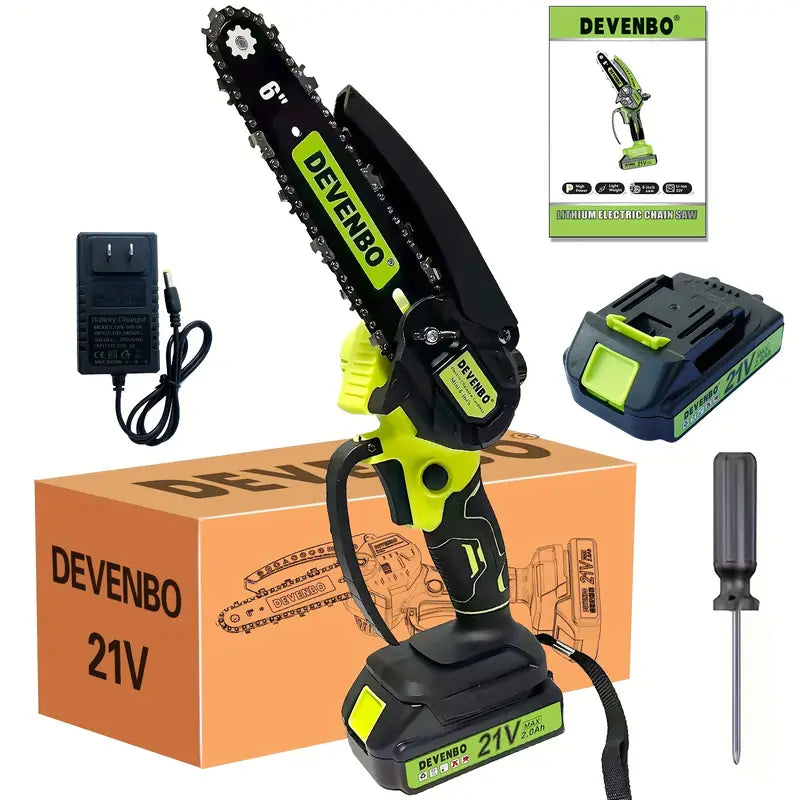 🌲⚡ Mini Cordless Chainsaw – 6-Inch Handheld Electric Power Saw