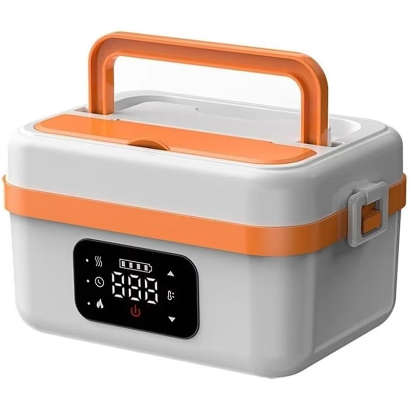 A52Q-Portable 1L Cordless Electric Lunch Box for Adults Self-Heating Food Warmer Suitable for Indoor Outdoor Office Camping UK P