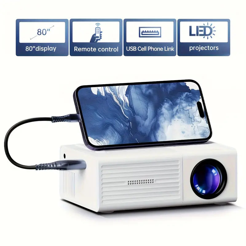🎬📽️ Portable Projector | 1080P Supported