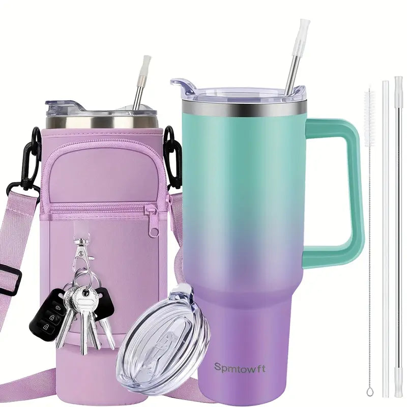 Insulated Tumbler with Handle & Carrier Bag 40 oz