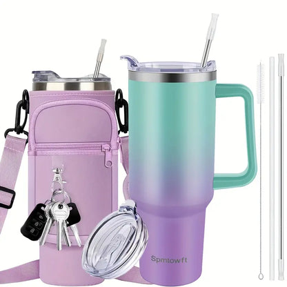 Insulated Tumbler with Handle & Carrier Bag 40 oz