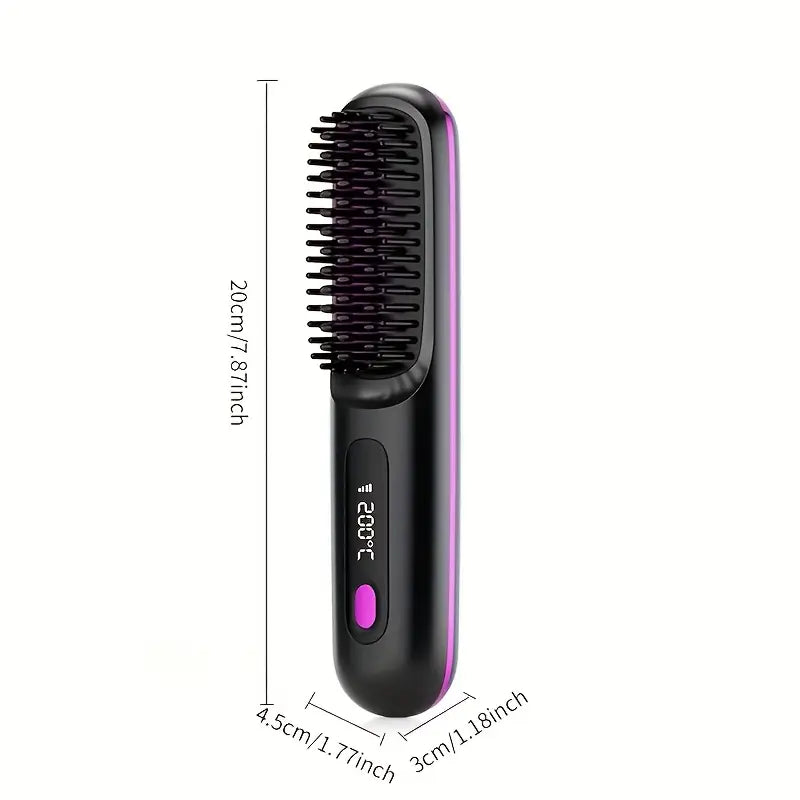 💇‍♀️🔥 Portable Wireless Hair Straightener Comb