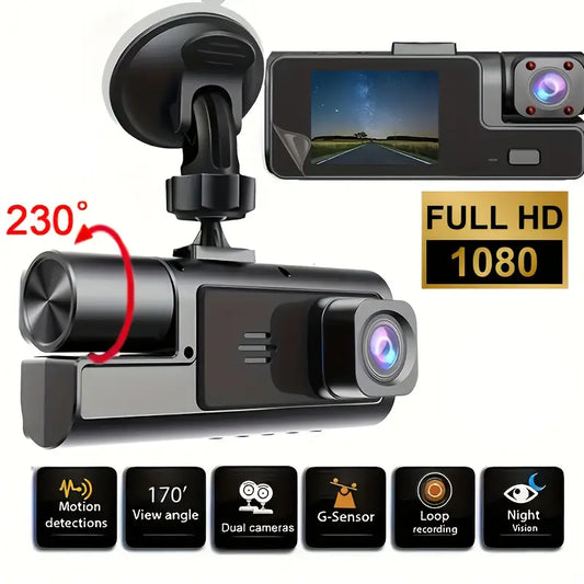🚘🎥 1080P Triple Camera Dash Cam