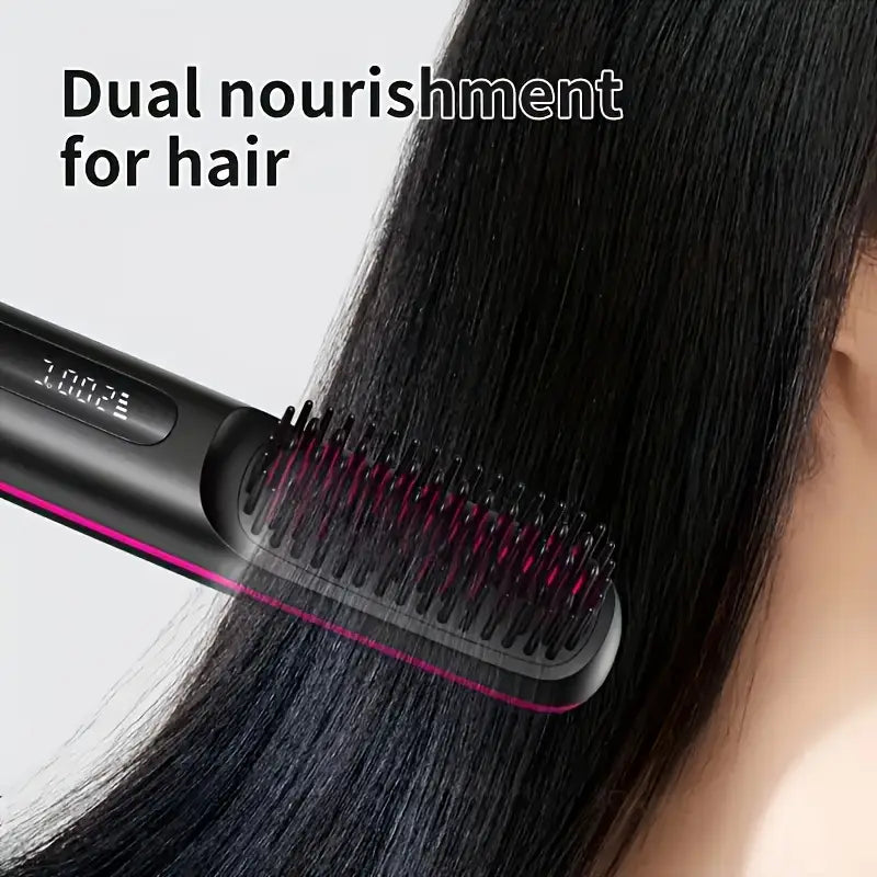 💇‍♀️🔥 Portable Wireless Hair Straightener Comb