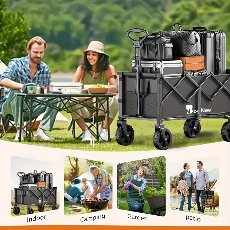 💪 330–650LBS Heavy-Duty Folding Camping Cart 🚙
