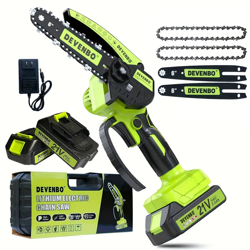 🌲⚡ Mini Cordless Chainsaw – 6-Inch Handheld Electric Power Saw