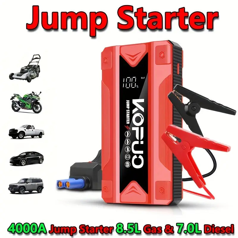 Portable Car Jump Starter & Emergency Power Bank 🔋🚗