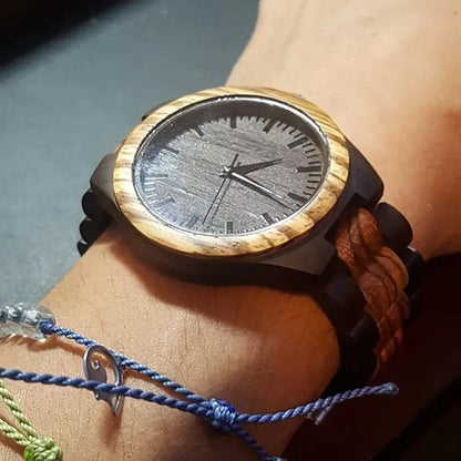 Women & Men's Classic Fashion Wooden Watch, Rustic Analog Quartz Timepiece, Elegant Wood Wristwatch with Adjustable Band, Lightweight Accessory for Casual Attire