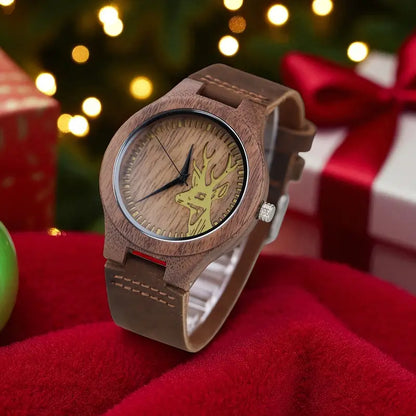 🌲 Handmade Men's Wooden Watch – Nature-Inspired Elegance & Timeless Craftsmanship ⌚🦌