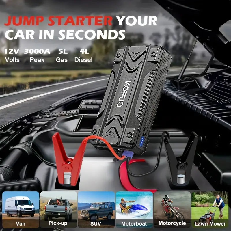 Portable Car Jump Starter & Emergency Power Bank 🔋🚗