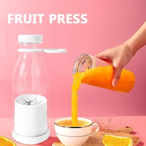 Rechargeable Portable Juicer Blender – USB Fast Electric Smoothie Maker 🍓 Mini Ice Crusher 🍊 Fresh Fruit Mixer Bottle for Travel, Home & Gym