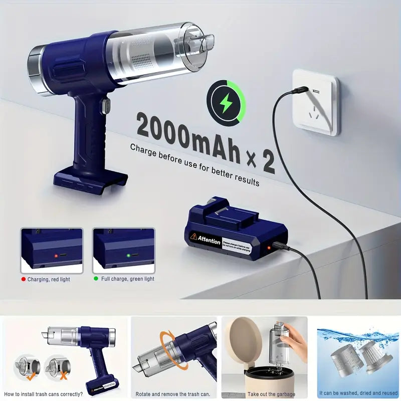 2025 Upgraded Wireless Car Vacuum Cleaner 🚗✨