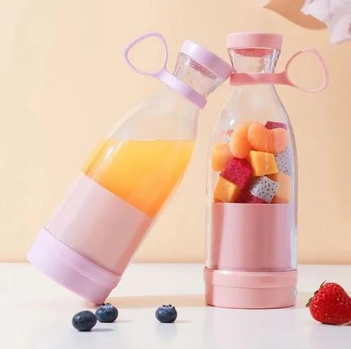 Rechargeable Portable Juicer Blender – USB Fast Electric Smoothie Maker 🍓 Mini Ice Crusher 🍊 Fresh Fruit Mixer Bottle for Travel, Home & Gym