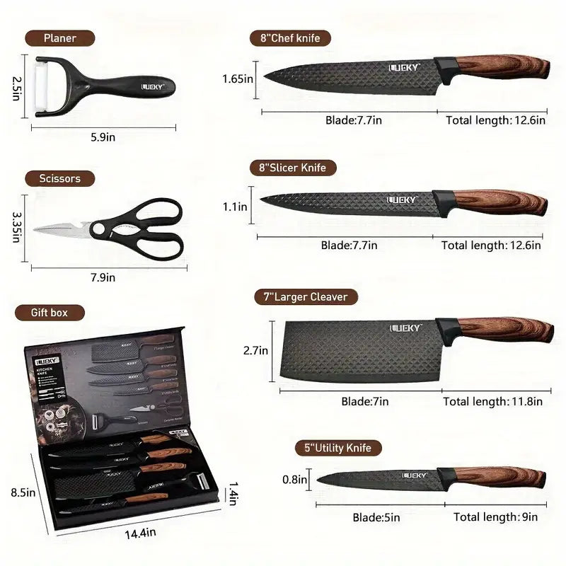🔪 Professional 1/6 Kitchen Knife Set