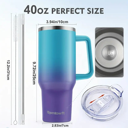 Insulated Tumbler with Handle & Carrier Bag 40 oz