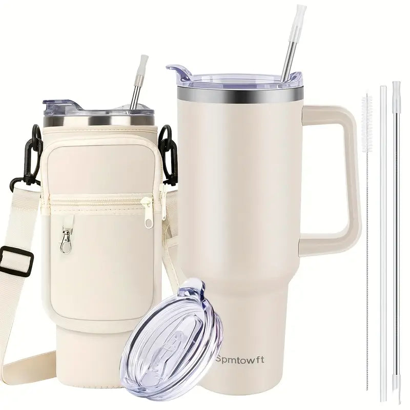 Insulated Tumbler with Handle & Carrier Bag 40 oz