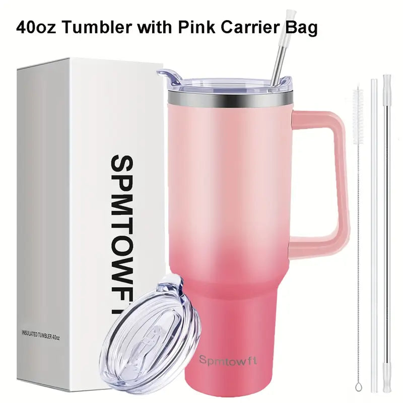 Insulated Tumbler with Handle & Carrier Bag 40 oz