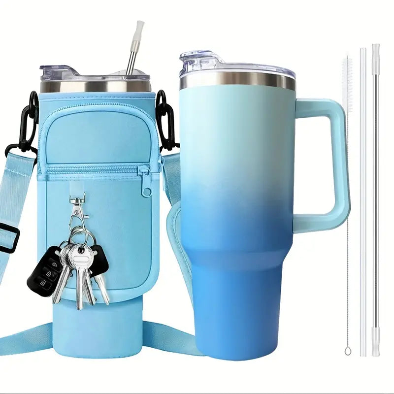 Insulated Tumbler with Handle & Carrier Bag 40 oz