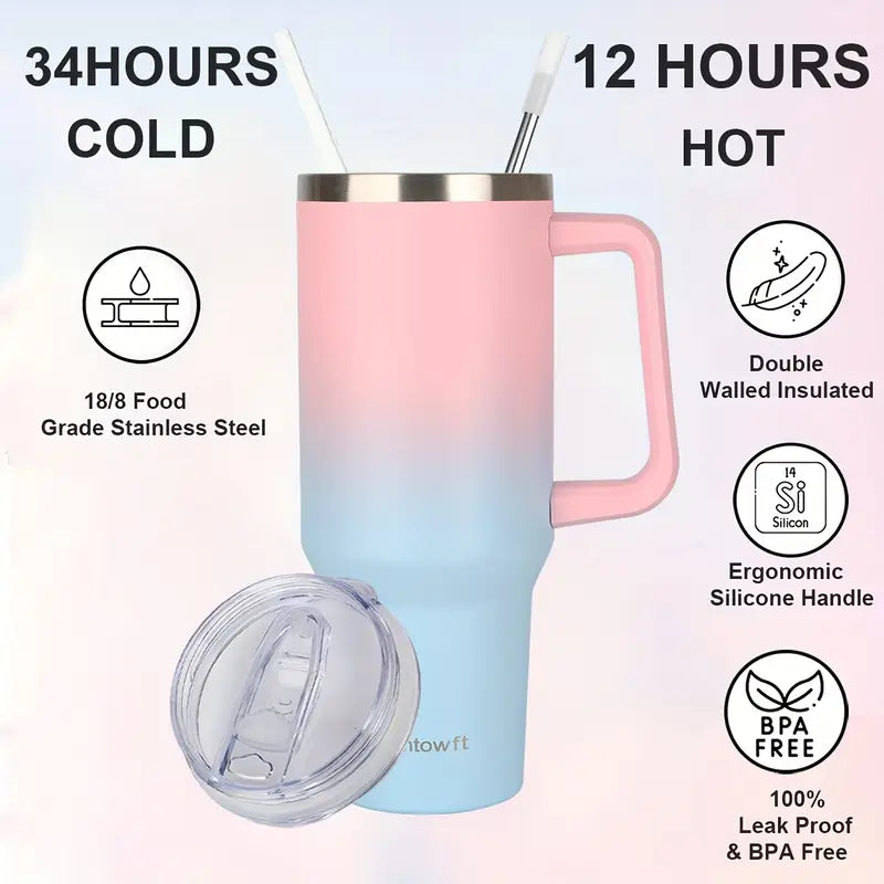 Insulated Tumbler with Handle & Carrier Bag 40 oz