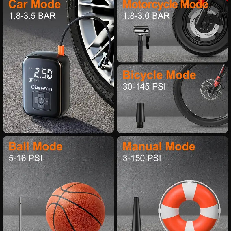 Portable Digital Tire Inflator 🚗⚡
