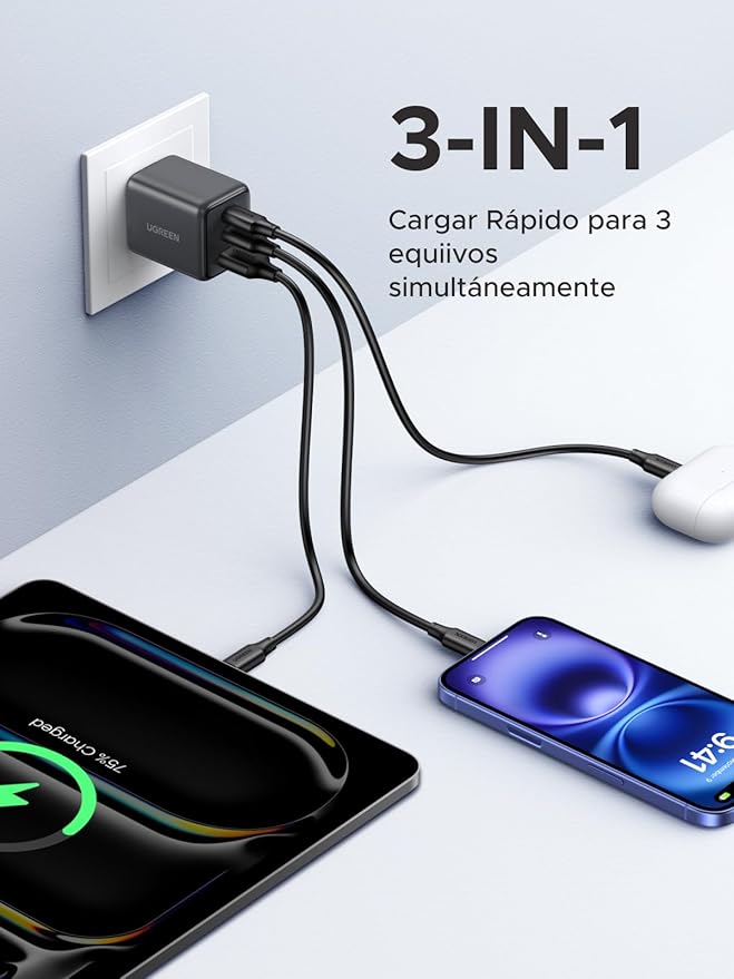 ⚡ UGREEN 45W GaN Fast Charger – Compact Power for Your Everyday Devices | USB-C PD 3.0 Wall Adapter for iPhone, Samsung & More (US Plug)