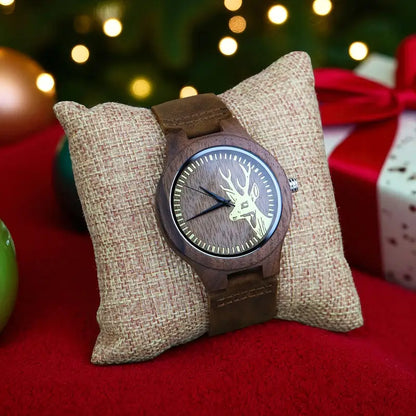 🌲 Handmade Men's Wooden Watch – Nature-Inspired Elegance & Timeless Craftsmanship ⌚🦌