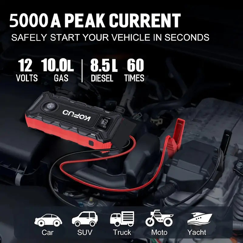 Portable Car Jump Starter & Emergency Power Bank 🔋🚗