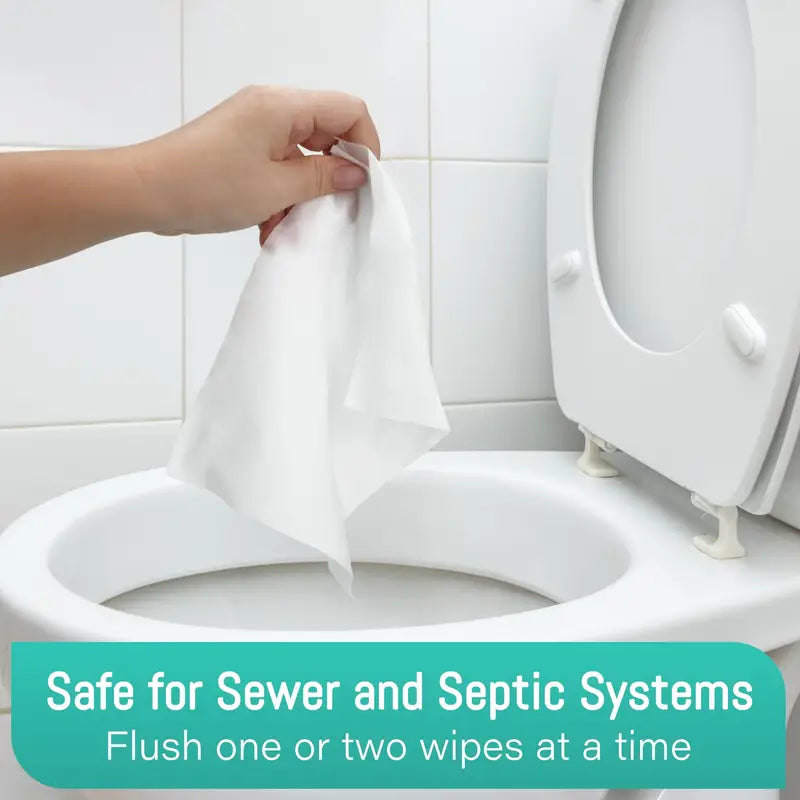 🚿 Extra Large Flushable Wet Wipes – 3 Packs x 48ct (144 Total)