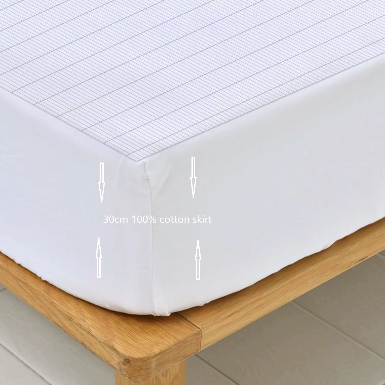 Earthing Fitted Sheet Organic Cotton with Conductive Silver Fiber Grounding Bed Sheet Fitted Sheet for Nature Wellness