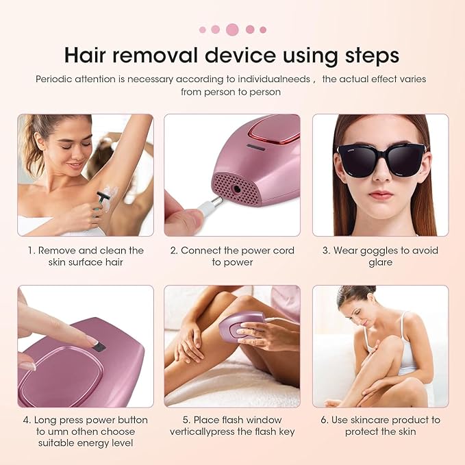 ✨ IPL Hair Removal Device for Women & Men – 999,900 Flashes | Permanent Hair Remover for Face, Arm, Leg, Bikini, and Full Body | Professional Laser Hair Removal at Home