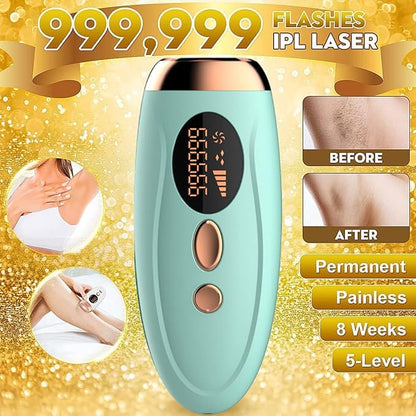 ✨ IPL Hair Removal Device for Women & Men – 999,900 Flashes | Permanent Hair Remover for Face, Arm, Leg, Bikini, and Full Body | Professional Laser Hair Removal at Home