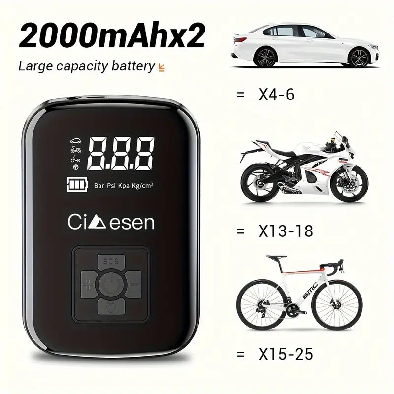 Portable Digital Tire Inflator 🚗⚡