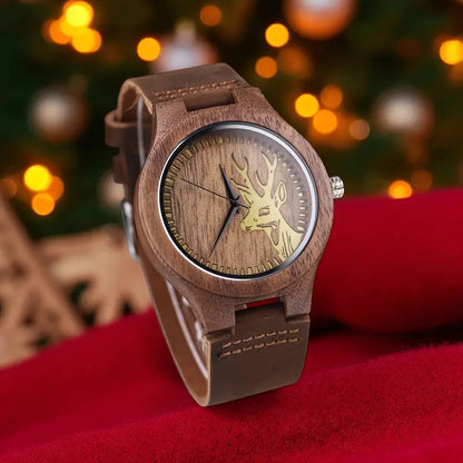 🌲 Handmade Men's Wooden Watch – Nature-Inspired Elegance & Timeless Craftsmanship ⌚🦌