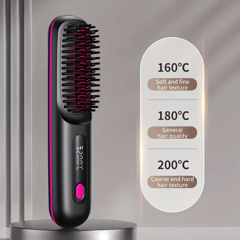 💇‍♀️🔥 Portable Wireless Hair Straightener Comb