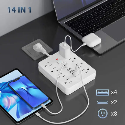 14-in-1 Heavy-Duty Power Strip Surge Protector ⚡🔌
