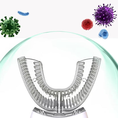 U Type Toothbrush Silicon Head Sonic Electric Toothbrush 360 Degrees Intelligent Automatic USB Charge Waterproof Teeth Whitening