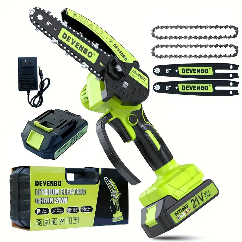 🌲⚡ Mini Cordless Chainsaw – 6-Inch Handheld Electric Power Saw