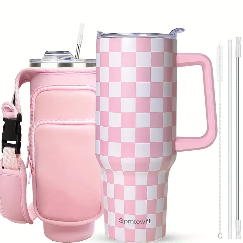 Insulated Tumbler with Handle & Carrier Bag 40 oz