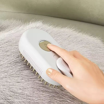 AZLAANI Branded Steam Pet Brush |  3-in-1 Massage, Steamy Dogs Cats Grooming Comb