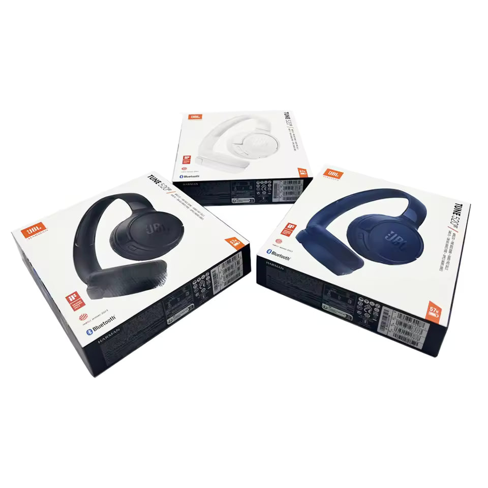 J.B.L Tune 520BT wireless in-ear headphones, compatible with Bluetooth 5.3, deep bass, foldable headphones with microphone