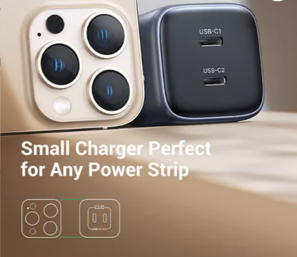 ⚡ UGREEN 45W GaN Fast Charger – Compact Power for Your Everyday Devices | USB-C PD 3.0 Wall Adapter for iPhone, Samsung & More (US Plug)