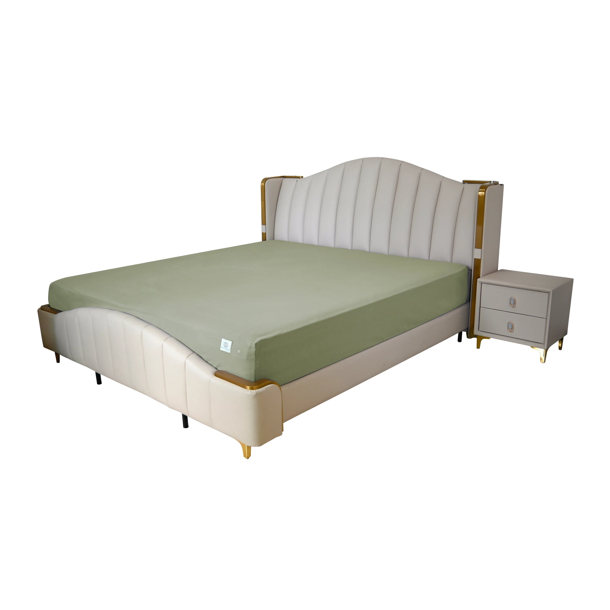 Earthing Fitted Sheet Organic Cotton with Conductive Silver Fiber Grounding Bed Sheet Fitted Sheet for Nature Wellness