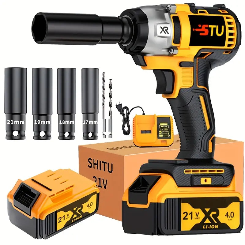 21V Cordless Impact Wrench Kit 🔧⚡