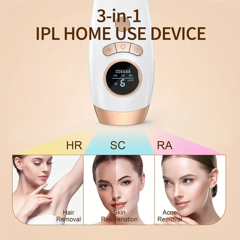 ✨ IPL Hair Removal Device for Women & Men – 999,900 Flashes | Permanent Hair Remover for Face, Arm, Leg, Bikini, and Full Body | Professional Laser Hair Removal at Home