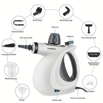 High Power Multi-Surface Steam Cleaner with FREE 12 Accessories
