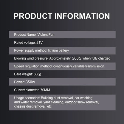 Blower Turbo Fan with Large Battery | 2 batteries |  charger |  Best for Ice Mud Leaf Sand work