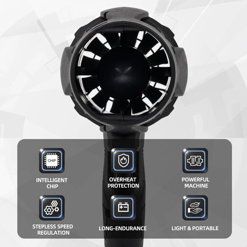 Blower Turbo Fan with Large Battery | 2 batteries |  charger |  Best for Ice Mud Leaf Sand work