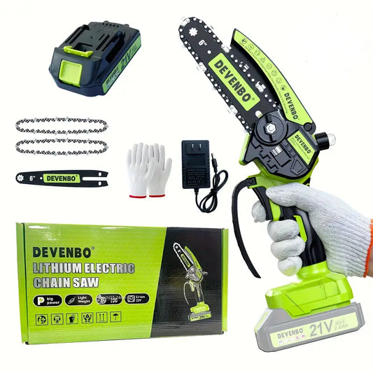 🌲⚡ Mini Cordless Chainsaw – 6-Inch Handheld Electric Power Saw