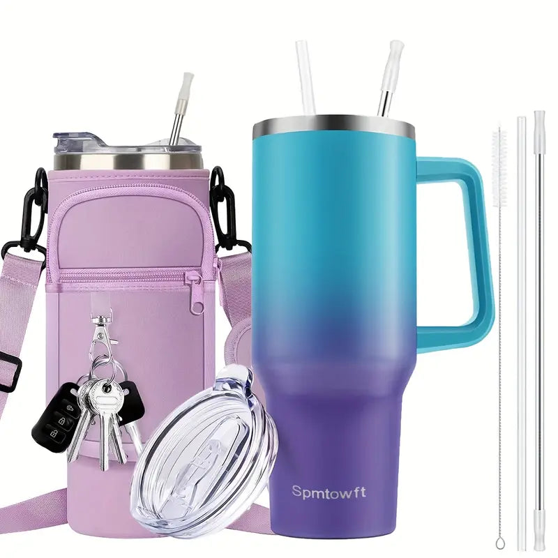 Insulated Tumbler with Handle & Carrier Bag 40 oz