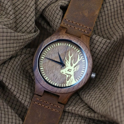 🌲 Handmade Men's Wooden Watch – Nature-Inspired Elegance & Timeless Craftsmanship ⌚🦌